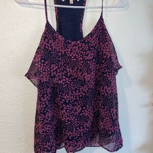 Collective Concepts Pink and Black Floral Camisole